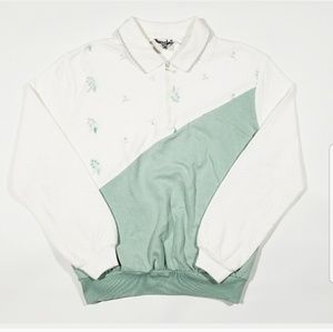 ❌ SOLD ❌ VTG Floral 80s 90s Asymmetric Blouse